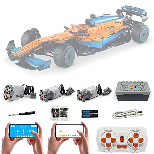 Motoren und Fernbedienung Set für Lego 42141 McLaren Formel 1 Rennwagen, 4 Modi der APP-Steuerung, mit 3 Motor (Modell Nicht Enthalten) von WANCHENG