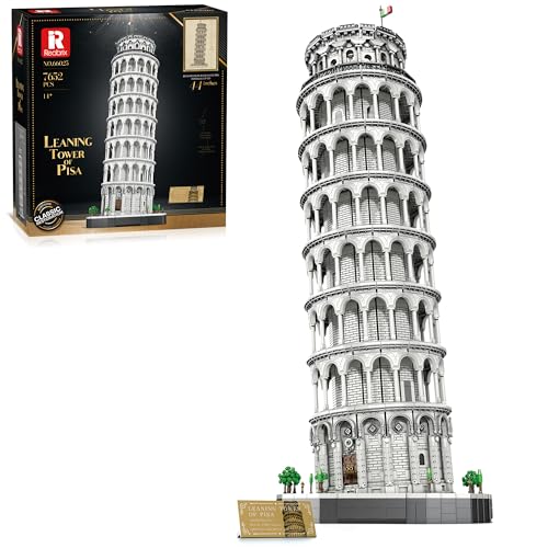 Schiefer Turmpisa Bausteine Bausatz, 7652 Teile, MOC Klemmbausteine, Einzigartige Wohnaccessoires, Geschenkidee für Sammler von WANCHENG