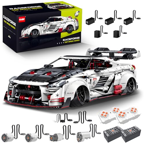Technik Sportwagen Bausteine, 3939 Teile, Maßstab 1:8, Fernbedienung Supersportwagen Modell, mit Motor und LED Licht, Konstruktionsspielzeug, Ausstellungsstück Sammler (Dynamische Version – Upgrade) von WANCHENG