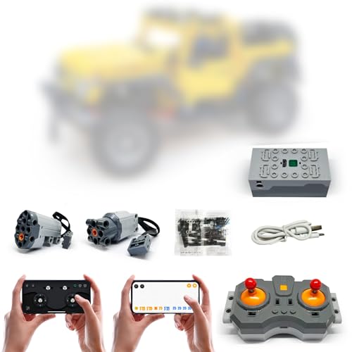 Technik motoren Set für Lego 42122 Jeep Wrangler, APP-Steuerung, Programmierbar, mit Joystick Fernbedienung, 2 Motor (Modell Nicht Enthalten) (Gewöhnlicher Motor) von WANCHENG