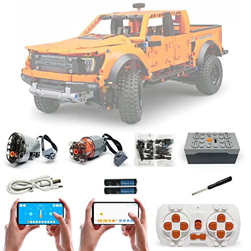 Technik motoren Set für Lego 42126 Ford F-150 Raptor Pick-Up-Truck, 4 Modi der APP-Steuerung, Upgrade Zubehör mit 2 Motor und Fernbedienug Set (Modell Nicht Enthalten) von WANCHENG