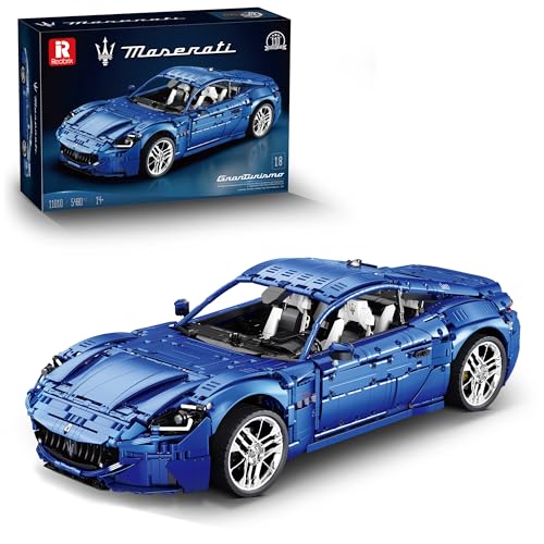WANCHENG Technik Groß Sportwagen Bausteine, 5480 Teile, 1:8 Groß Supercar MOC Modellbausatz, Konstruktionsspielzeug Fahrzeuge, Ausstellungsstück Sammler (Statische Version) von WANCHENG