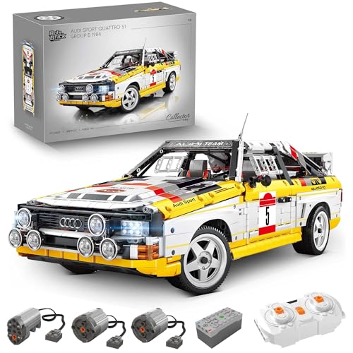 WANCHENG Technik Sportwagen Bausteine, 3887 Teile, 1:8 2.4G RC Fernbedienung Supersportwagen Bausatz Modell, mit 3 Motor und LED Licht, Ausstellungsstück Sammler (Dynamische Version) von WANCHENG