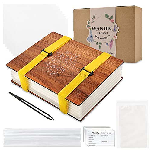 WANDIC Blumenpresse Kit, Holz Art Kit Pflanzenpresse Buch Blumenpresse Blätter Presse Kit für DIY Kunst Handwerk Exemplare Outdoor Learning WANDIC Blumenpresse Kit, Holz Art Kit Pflanzenpresse Buch Blumenpresse Blätter Presse Kit für DIY Kunst Handwerk Exemplare Outdoor Learning von WANDIC