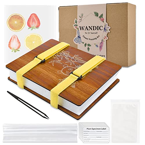 WANDIC Blumenpresse-Set, Panda-Holzkunst-Set, Pflanzen-Pressbuch, Blumenpresse, Blätterpresse, Kit für DIY Kunsthandwerk, Exemplare im Freien Lernen WANDIC Blumenpresse-Set, Panda-Holzkunst-Set, Pflanzen-Pressbuch, Blumenpresse, Blätterpresse, Kit für DIY Kunsthandwerk, Exemplare im Freien Lernen von WANDIC