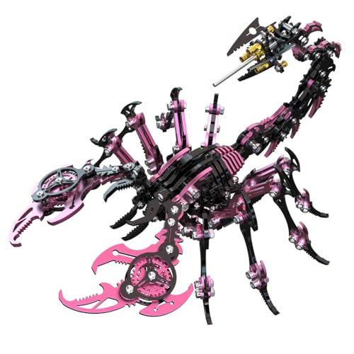 WANENGEDIY 3D Metall Puzzle Skorpion, 200+ Teile DIY-Montage Steampunk 3D Mechanische Puzzle Modellbausatz mit Werkzeugen, Adventskalender 2025 Geschenke von WANENGEDIY