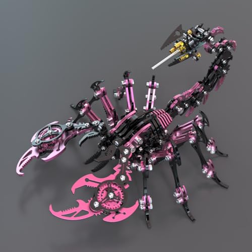 WANENGEDIY 3D Metall Puzzle Skorpion, 200+ Teile DIY-Montage Steampunk 3D Mechanische Puzzle Tiere Modell mit Werkzeugen, Adventskalender 2025 Geschenke für Männer Frauen von WANENGEDIY