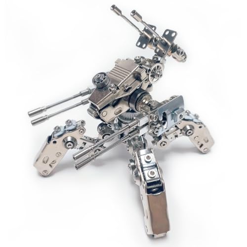 WANENGEDIY 3D Metall Puzzle Vierbeiniger Mecha, 410 Teile DIY-Montage Steampunk 3D Mechanische Puzzle Modell mit Werkzeugen, Adventskalender 2025 Geschenke für Männer Frauen von WANENGEDIY