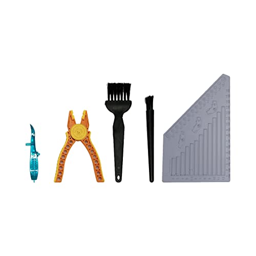 WANENGEDIY Baustein-Hilfswerkzeug-Set 5-teilig – Trennwerkzeug, Messlineal & Antistatik-Bürsten – Präzisionszubehör für Montage, Reinigung & Modellbau – kompatibel mit gängigen Bausteinen von WANENGEDIY