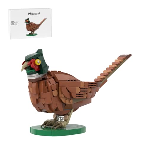 WANENGEDIY Fasan Vogel Bausteine Set, 379 Teile Vogel Klemmbausteine Modellbausatz für Erwachsene und Jugendliche, Tierwelt Deko & Sammlerstück, MOC-183592 von WANENGEDIY