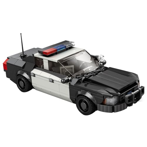 WANENGEDIY Klemmbausteine Auto, Polizeiauto Fahrzeuge Bausteine Set, Kompatibel mit gängigen Bausteinen, Fahrzeug für Sammler und Deko, Modellbausatz für Erwachsene, 404 Teile von WANENGEDIY