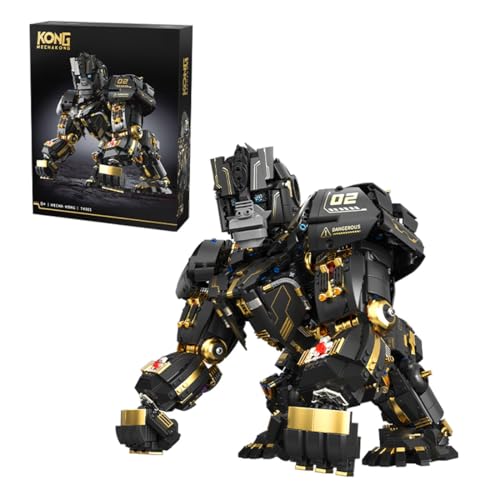 WANENGEDIY König Kong klemmbausteine Set, 2908 Teile Bionic MOC Heavy Armor Gorilla mit dynamischer Pose & Metallteilen, Geschenk für Steampunk-Fans & Erwachsene von WANENGEDIY