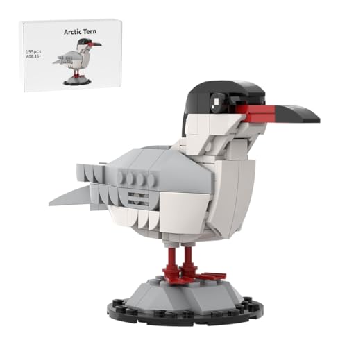 WANENGEDIY Küstenseeschwalbe Vogel Bausteine Set, 155 Teile Vogel Klemmbausteine Modellbausatz für Erwachsene und Jugendliche, Tierwelt Deko & Sammlerstück, MOC-196674 von WANENGEDIY