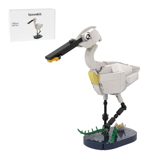 WANENGEDIY Löffler Vogel Bausteine Set, 146 Teile Vogel Klemmbausteine Modellbausatz für Erwachsene und Jugendliche, Tierwelt Deko & Sammlerstück, MOC-206276 von WANENGEDIY