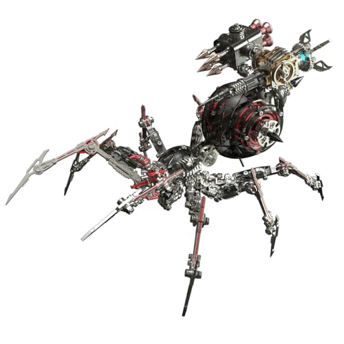 WANENGEDIY Steampunk Mechanisch Spinne mit Waffen-Zubehör, DIY-Montage 3D Metall Puzzle Spinne Modellbausatz mit Werkzeugen, Adventskalender 2025 Geschenke (771 Teile) von WANENGEDIY
