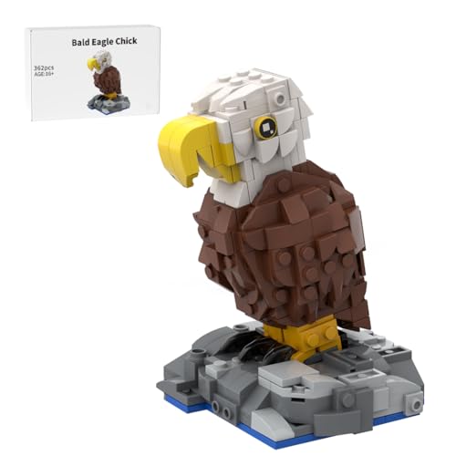 WANENGEDIY Weißkopfseeadler Küken Bausteine-Set, 362 Teile mit Detailgetreuem Design, langlebig Teilen & QR-Anleitung für Dekoration oder Sammlung, MOC-155369 von WANENGEDIY
