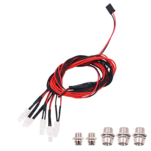 RC Auto Licht 3-7V Scheinwerfer Rücklicht Rc Licht Kit 6LED 5mm/3mm Durchmesser für Fernbedienung Monster Truck RC Crawler-Blau Rot Weiß RC Auto Licht 3-7V Scheinwerfer Rücklicht Rc Licht Kit 6LED 5mm/3mm Durchmesser für Fernbedienung Monster Truck RC Crawler-Blau Rot Weiß von WANGCL
