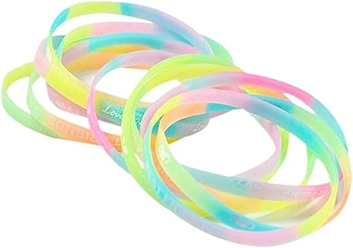 WANGCL 100Pcs Party Luminous Bracelets Silicone Bracelets Luminous Bracelet Party Favours von WANGCL