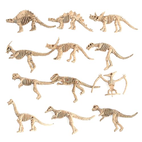 WANGCL 12 Stück AusgrabungsDinosaurier Fossils Skelett, Simulation Dinosaurier Spielzeug Archäologische Ausgrabung Dinosaurier Skelett, Kinder Spielfiguren Dinosaurier Fossils von WANGCL