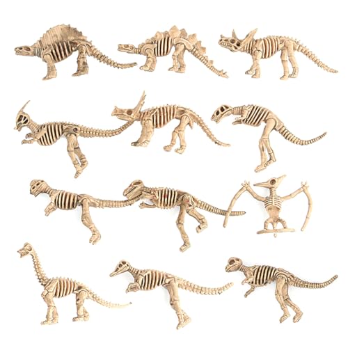WANGCL Dinosaurier Fossil Skelett Spielzeug, 12 Stück Simulation Dinosaurier Archäologische Ausgrabung, Kinder Spielfiguren WANGCL Dinosaurier Fossil Skelett Spielzeug, 12 Stück Simulation Dinosaurier Archäologische Ausgrabung, Kinder Spielfiguren von WANGCL