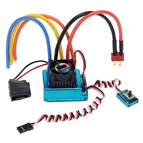 WANGCL 120A bürstenloser ESC elektronischer Geschwindigkeitsregler, kompatibel mit induktiven oder nicht induktiven Motoren, unterstützt Turbo Fit für ferngesteuerte Drohne RC Auto/LKW/Crawler von WANGCL