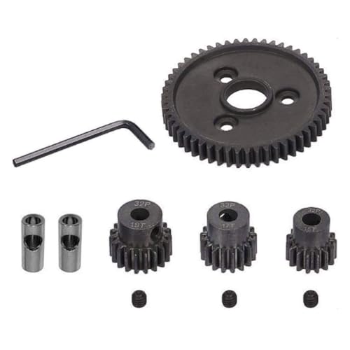 WANGCL 54T Spur Gear Slipper Kupplungsset mit 15T 17 19T Ritzel Getriebe Set für 1/10 RC Car Traxxas Slash 4x4 4WD/2WD VXL Rally VXL Stampede 4x4 Traxxas 1/10 Summit von WANGCL