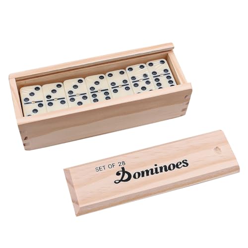 WANGCL Komplettes D6 Dominospiel für Kinder Erwachsene Dominos Set mit Schiebedeckel von WANGCL