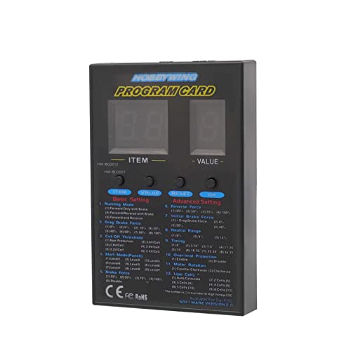 WANGCL RC Brushless ESC Programmierkarte 120A Athlon Brushless ESC Einstellkarte Modellauto ESC Programmierkarte WANGCL RC Brushless ESC Programmierkarte 120A Athlon Brushless ESC Einstellkarte Modellauto ESC Programmierkarte von WANGCL