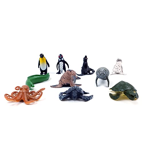 WANGCL Sea Creature Toys 10 STÜCKE Antarktis Ozean Tierfiguren für Kleinkinder Kinder Sea Life Toy Pack Vorschule und Bad Kunststoff Fisch Pinguin Killerwal Dekorationsfiguren Set WANGCL Sea Creature Toys 10 STÜCKE Antarktis Ozean Tierfiguren für Kleinkinder Kinder Sea Life Toy Pack Vorschule und Bad Kunststoff Fisch Pinguin Killerwal Dekorationsfiguren Set von WANGCL