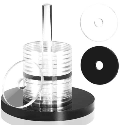 WANGDEFA Schocken Set Schockbesteck Schocken Spiel Set mit 14 Scheiben - 13 transparent + 1 Schwarz - Schock Besteck zum Knobeln Für Jule Meiern Maxen von WANGDEFA