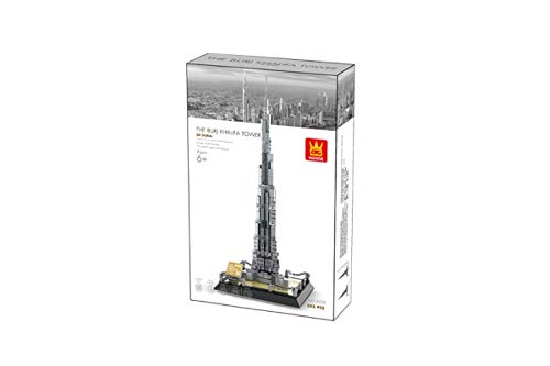 Architekturmodell zum Bauen mit Bauklötzen. Burj Khalifa Turm in Dubai von WANGE