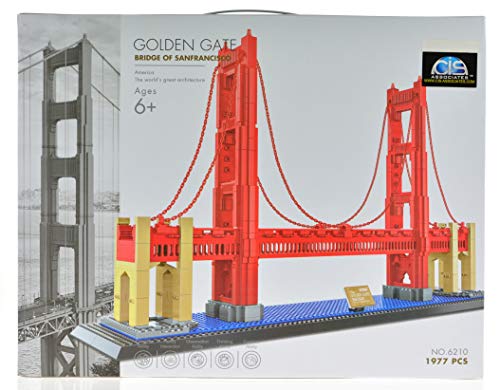 WANGE 6210 Architect-Set The Golden Gate Bridge of San Fransisco Klemmbaustein-Set Sehenswürdigkeit von WANGE