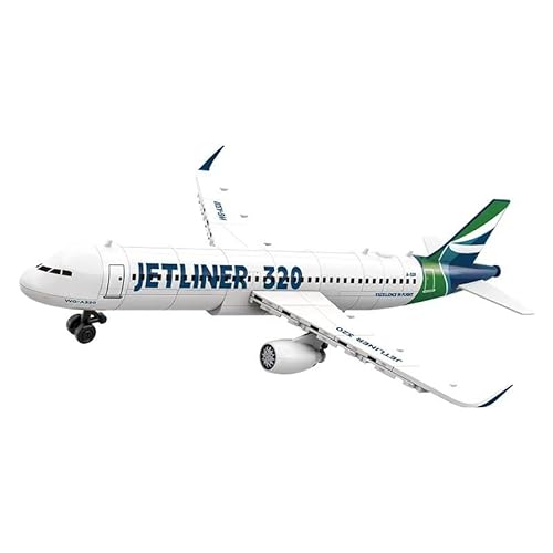 WANGE Airbus A320 Modell zum Bauen mit Bausteinen. Vielseitiges, effizientes Kurzstrecken-Passagierflugzeug. Flugmodellbau. von WANGE