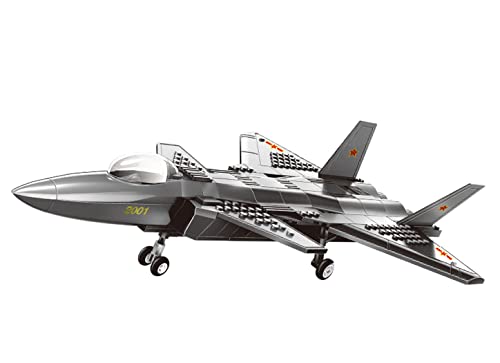 WANGE Modell J-20. Modell eines Mehrzweck-Abfangjägerflugzeug zum Bauen mit Bausteinen. Luftfahrtmodell 1:50. von WANGE
