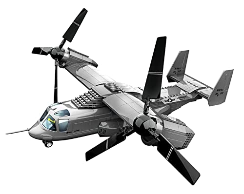 WANGE Modellbau V22 Osprey. Mehrzweck-Flugzeugmodell zum Zusammenbauen mit Blöcken, 1:44 von WANGE