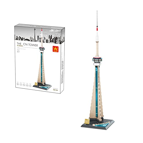 Wange CN Tower von Toronto Architektur-Modell, zur Montage mit Bausteinen von WANGE