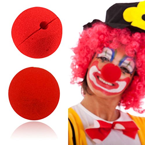 WANGQI 10 Stücke Clown-Nase Rot Nase Schaumstoff Cosplay Nasen Schaum Zirkus Nasen Party Sponge Ball Red Clown Magic Nose for Christmas Masquerade Party WANGQI 10 Stücke Clown-Nase Rot Nase Schaumstoff Cosplay Nasen Schaum Zirkus Nasen Party Sponge Ball Red Clown Magic Nose for Christmas Masquerade Party von WANGQI