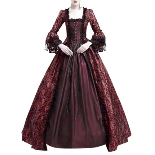 WANGTIANXUE Mittelalter Kleid Damen Renaissance Retro Partykleid Kleidung Mittelalter Kostüme Damen Gothic Kleider Vintage Maxikleid Für Halloween Fasching Karneval Kostüm 10 WANGTIANXUE Mittelalter Kleid Damen Renaissance Retro Partykleid Kleidung Mittelalter Kostüme Damen Gothic Kleider Vintage Maxikleid Für Halloween Fasching Karneval Kostüm 10 von WANGTIANXUE