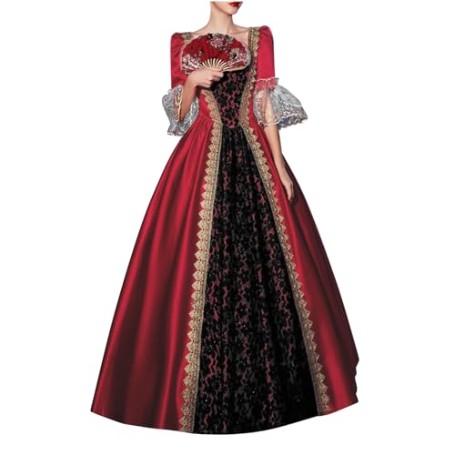 WANGTIANXUE Mittelalter Kleid Damen Renaissance Retro Partykleid Kleidung Mittelalter Kostüme Damen Gothic Kleider Vintage Maxikleid Für Halloween Fasching Karneval Kostüm 11 WANGTIANXUE Mittelalter Kleid Damen Renaissance Retro Partykleid Kleidung Mittelalter Kostüme Damen Gothic Kleider Vintage Maxikleid Für Halloween Fasching Karneval Kostüm 11 von WANGTIANXUE