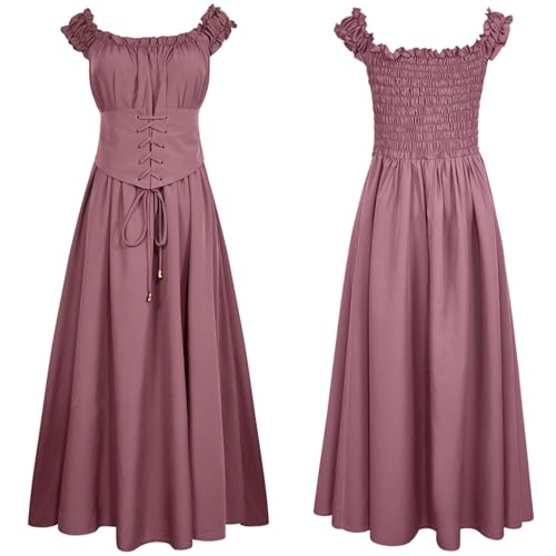 WANGTIANXUE Mittelalter Kleid Damen Renaissance Retro Partykleid Kleidung Mittelalter Kostüme Damen Gothic Kleider Vintage Maxikleid Für Halloween Fasching Karneval Kostüm 15 WANGTIANXUE Mittelalter Kleid Damen Renaissance Retro Partykleid Kleidung Mittelalter Kostüme Damen Gothic Kleider Vintage Maxikleid Für Halloween Fasching Karneval Kostüm 15 von WANGTIANXUE