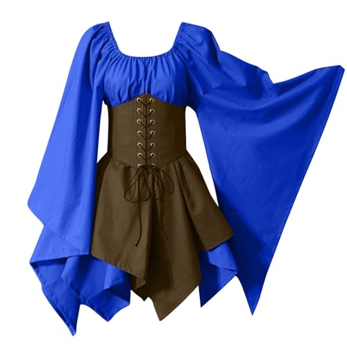 WANGTIANXUE Mittelalter Kleid Damen Renaissance Retro Partykleid Kleidung Mittelalter Kostüme Damen Gothic Kleider Vintage Maxikleid Für Halloween Fasching Karneval Kostüm 16 WANGTIANXUE Mittelalter Kleid Damen Renaissance Retro Partykleid Kleidung Mittelalter Kostüme Damen Gothic Kleider Vintage Maxikleid Für Halloween Fasching Karneval Kostüm 16 von WANGTIANXUE