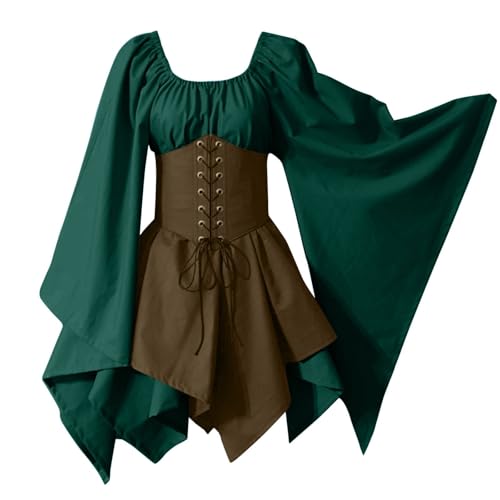 WANGTIANXUE Mittelalter Kleid Damen Renaissance Retro Partykleid Kleidung Mittelalter Kostüme Damen Gothic Kleider Vintage Maxikleid Für Halloween Fasching Karneval Kostüm 16 WANGTIANXUE Mittelalter Kleid Damen Renaissance Retro Partykleid Kleidung Mittelalter Kostüme Damen Gothic Kleider Vintage Maxikleid Für Halloween Fasching Karneval Kostüm 16 von WANGTIANXUE