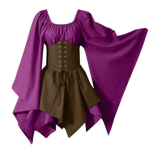 WANGTIANXUE Mittelalter Kleid Damen Renaissance Retro Partykleid Kleidung Mittelalter Kostüme Damen Gothic Kleider Vintage Maxikleid Für Halloween Fasching Karneval Kostüm 16 WANGTIANXUE Mittelalter Kleid Damen Renaissance Retro Partykleid Kleidung Mittelalter Kostüme Damen Gothic Kleider Vintage Maxikleid Für Halloween Fasching Karneval Kostüm 16 von WANGTIANXUE