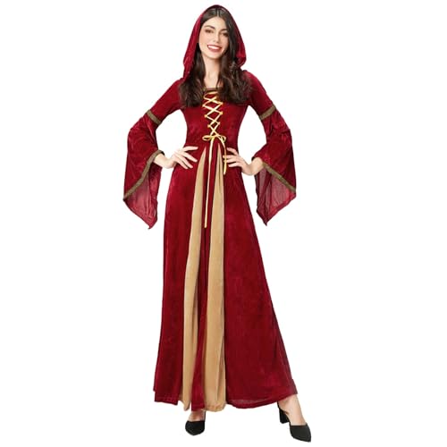 WANGTIANXUE Mittelalter Kleid Damen Renaissance Retro Partykleid Kleidung Mittelalter Kostüme Damen Gothic Kleider Vintage Maxikleid Für Halloween Fasching Karneval Kostüm 17 WANGTIANXUE Mittelalter Kleid Damen Renaissance Retro Partykleid Kleidung Mittelalter Kostüme Damen Gothic Kleider Vintage Maxikleid Für Halloween Fasching Karneval Kostüm 17 von WANGTIANXUE