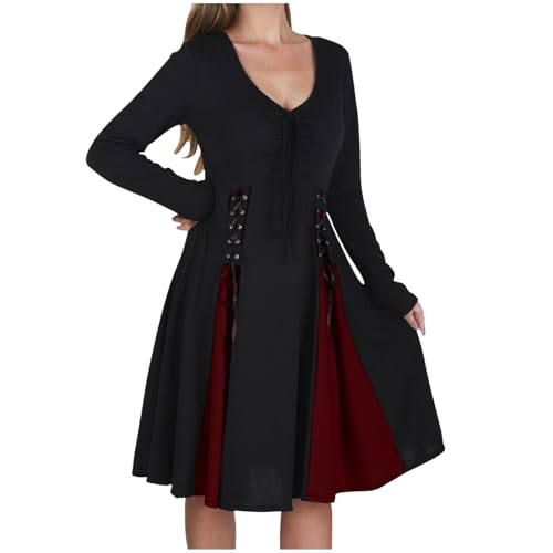 WANGTIANXUE Mittelalter Kleid Damen Renaissance Retro Partykleid Kleidung Mittelalter Kostüme Damen Gothic Kleider Vintage Maxikleid Für Halloween Fasching Karneval Kostüm 18 WANGTIANXUE Mittelalter Kleid Damen Renaissance Retro Partykleid Kleidung Mittelalter Kostüme Damen Gothic Kleider Vintage Maxikleid Für Halloween Fasching Karneval Kostüm 18 von WANGTIANXUE