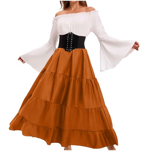 WANGTIANXUE Mittelalter Kleid Damen Renaissance Retro Partykleid Kleidung Mittelalter Kostüme Damen Gothic Kleider Vintage Maxikleid Für Halloween Fasching Karneval Kostüm 23 WANGTIANXUE Mittelalter Kleid Damen Renaissance Retro Partykleid Kleidung Mittelalter Kostüme Damen Gothic Kleider Vintage Maxikleid Für Halloween Fasching Karneval Kostüm 23 von WANGTIANXUE