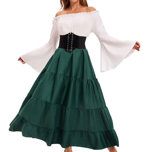 WANGTIANXUE Mittelalter Kleid Damen Renaissance Retro Partykleid Kleidung Mittelalter Kostüme Damen Gothic Kleider Vintage Maxikleid Für Halloween Fasching Karneval Kostüm 23 WANGTIANXUE Mittelalter Kleid Damen Renaissance Retro Partykleid Kleidung Mittelalter Kostüme Damen Gothic Kleider Vintage Maxikleid Für Halloween Fasching Karneval Kostüm 23 von WANGTIANXUE