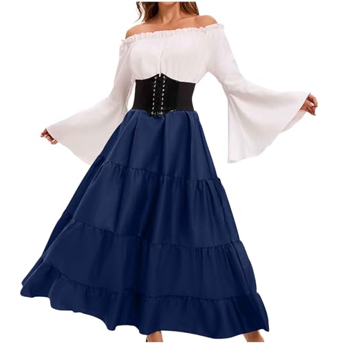 WANGTIANXUE Mittelalter Kleid Damen Renaissance Retro Partykleid Kleidung Mittelalter Kostüme Damen Gothic Kleider Vintage Maxikleid Für Halloween Fasching Karneval Kostüm 23 WANGTIANXUE Mittelalter Kleid Damen Renaissance Retro Partykleid Kleidung Mittelalter Kostüme Damen Gothic Kleider Vintage Maxikleid Für Halloween Fasching Karneval Kostüm 23 von WANGTIANXUE