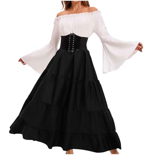 WANGTIANXUE Mittelalter Kleid Damen Renaissance Retro Partykleid Kleidung Mittelalter Kostüme Damen Gothic Kleider Vintage Maxikleid Für Halloween Fasching Karneval Kostüm 23 WANGTIANXUE Mittelalter Kleid Damen Renaissance Retro Partykleid Kleidung Mittelalter Kostüme Damen Gothic Kleider Vintage Maxikleid Für Halloween Fasching Karneval Kostüm 23 von WANGTIANXUE