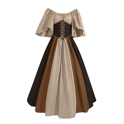 WANGTIANXUE Mittelalter Kleid Damen Renaissance Retro Partykleid Kleidung Mittelalter Kostüme Damen Gothic Kleider Vintage Maxikleid Für Halloween Fasching Karneval Kostüm 25 WANGTIANXUE Mittelalter Kleid Damen Renaissance Retro Partykleid Kleidung Mittelalter Kostüme Damen Gothic Kleider Vintage Maxikleid Für Halloween Fasching Karneval Kostüm 25 von WANGTIANXUE